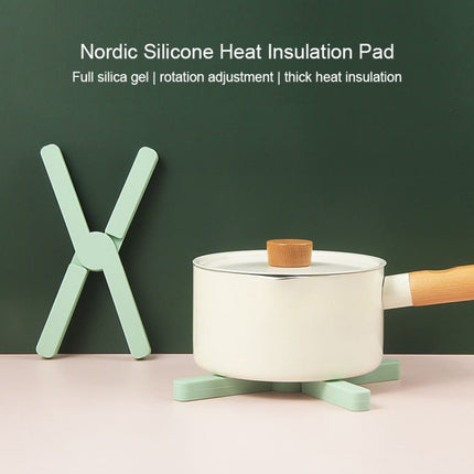 Thickened X-shaped Silicone Foldable Pot Mat Kitchen  Heat-Insulation Meal Coaster High Temperature Table Mat
