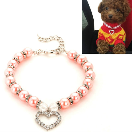 Pet Supplies Pearl Necklace Pet Collars Cat and Dog Accessories, S, M, L - DealBuddy