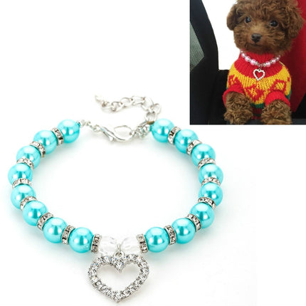 Pet Supplies Pearl Necklace Pet Collars Cat and Dog Accessories, S, M, L - DealBuddy