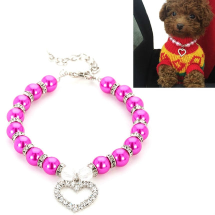 Pet Supplies Pearl Necklace Pet Collars Cat and Dog Accessories, S, M, L - DealBuddy