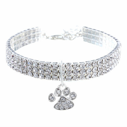 Pet Collar Diamond Elastic Cat And Dog Necklace Jewelry, S, M, L - DealBuddy