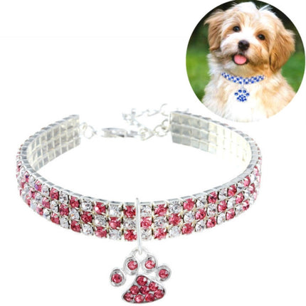 Pet Collar Diamond Elastic Cat And Dog Necklace Jewelry, S, M, L - DealBuddy