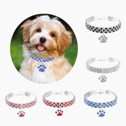 Pet Collar Diamond Elastic Cat And Dog Necklace Jewelry, S, M, L - DealBuddy