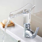 Bathroom Hot Cold Water Faucet Wine Glass Waterfall Faucet, Transparent, Blue, Purple, Brown &Yellow - DealBuddy