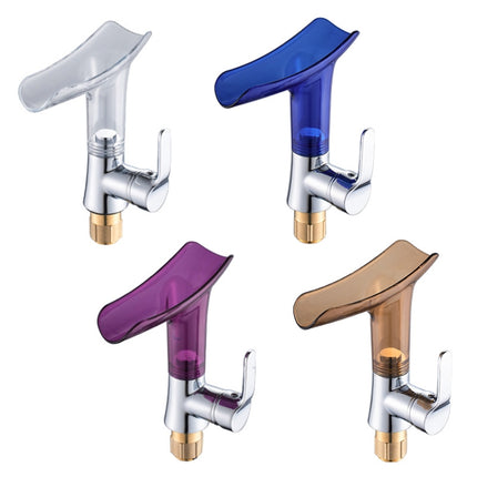 Bathroom Hot Cold Water Faucet Wine Glass Waterfall Faucet, Transparent, Blue, Purple, Brown &Yellow - DealBuddy