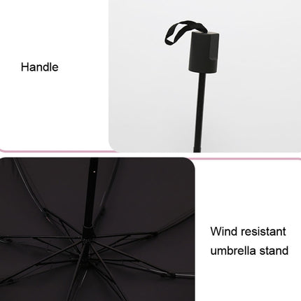Small Fresh Sun Umbrella Female Sun Umbrella Student Vinyl Three-Fold Simple Dual-Use Sun Umbrella