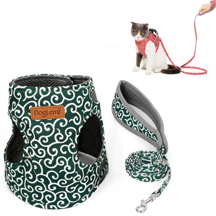 DogLemi Pet Cat Traction Rope Chest Harness Vest Type Traction Suit Cat Walking Rope, XS, S - DealBuddy