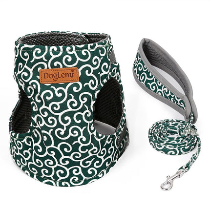 DogLemi Pet Cat Traction Rope Chest Harness Vest Type Traction Suit Cat Walking Rope, XS, S - DealBuddy