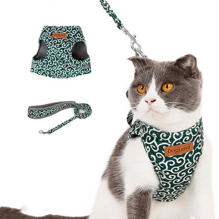 DogLemi Pet Cat Traction Rope Chest Harness Vest Type Traction Suit Cat Walking Rope, XS, S - DealBuddy