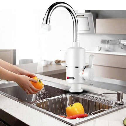 Kitchen Instant Electric Hot Water Faucet EU Plug, Digital Display Big Elbow - DealBuddy