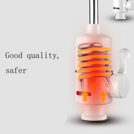 Kitchen Instant Electric Hot Water Faucet EU Plug, Digital Display Big Elbow - DealBuddy