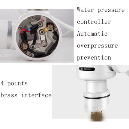 Kitchen Instant Electric Hot Water Faucet EU Plug, Digital Display Big Elbow - DealBuddy