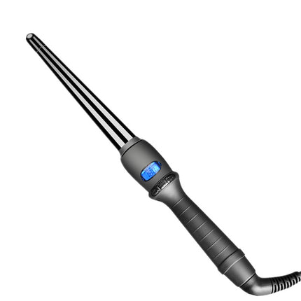 LCD Conical Curling Iron Single Tube Ceramic Glaze Pear Flower Cone