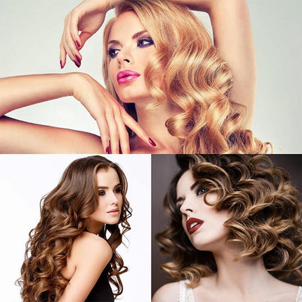 LCD Conical Curling Iron Single Tube Ceramic Glaze Pear Flower Cone