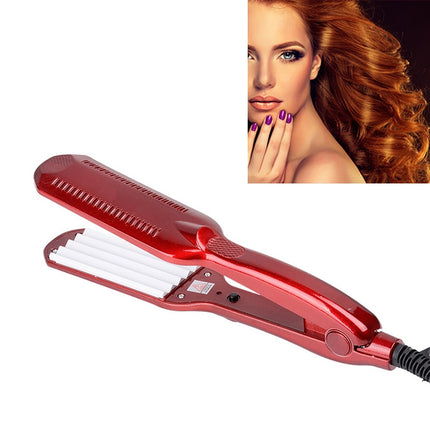 220V Professional Ceramic Corrugated Curling Iron, Blue, Pink, Red, Rose red, White - DealBuddy