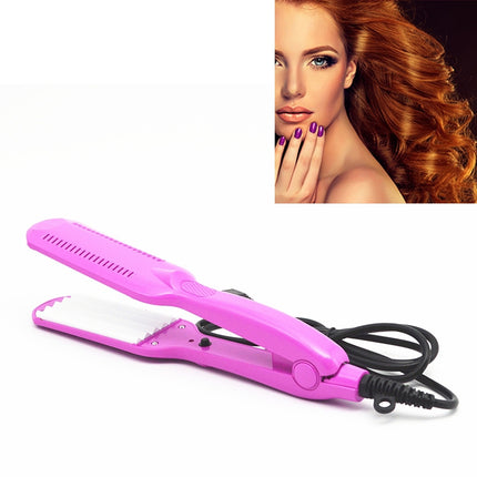220V Professional Ceramic Corrugated Curling Iron, Blue, Pink, Red, Rose red, White - DealBuddy