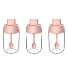3 PCS Macaron Ribbon Moisture-Proof Lid Spoon One Seasoning Jar Glass Seasoning Bottle with Label