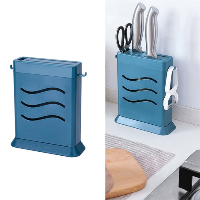 Kitchen Multifunctional Three-Hole Invisible Knife Holder Hollow Drain Kitchenware Storage Rack - DealBuddy