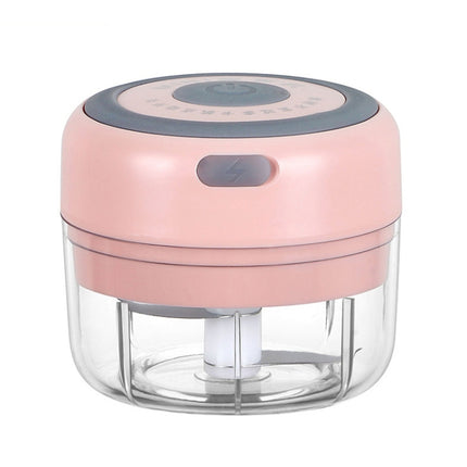 Electrical USB Rechargeable Garlic Mixing Masher Complementary Food Masher Stainless Steel Crushing Garlic Peeling Device Wireless Mini Garlic Cutter - DealBuddy