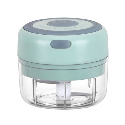 Electrical USB Rechargeable Garlic Mixing Masher Complementary Food Masher Stainless Steel Crushing Garlic Peeling Device Wireless Mini Garlic Cutter, Green, White - DealBuddy