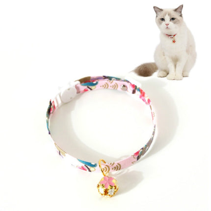 Adjustable Pet Flower Hollow Bell Collar Cat Dog Collar Accessories, S 17-32cm - DealBuddy