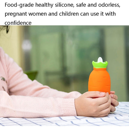 Carrot-Shaped Silicone Water Injection Warm Water Bag Winter Leak-Proof And Explosion-Proof Hand Warmer
