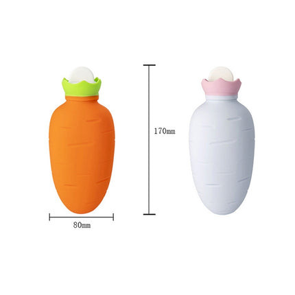 Carrot-Shaped Silicone Water Injection Warm Water Bag Winter Leak-Proof And Explosion-Proof Hand Warmer