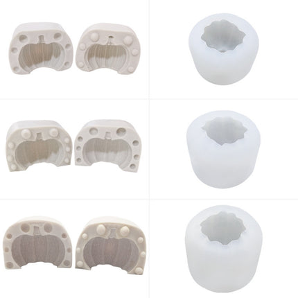 Halloween Three-Dimensional Pumpkin Cake DIY Scented Candle Silicone Mold - DealBuddy