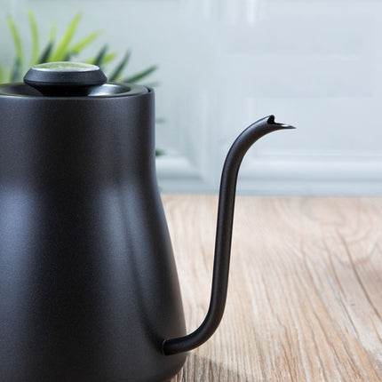 304 Stainless Steel Coffee Hand Pot Wooden Handle Coffee Pot Teflon Long-Mouth Slender Pot