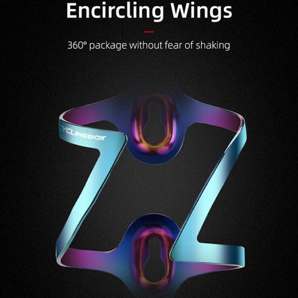 CYCLINGBOX Bicycle Aluminum Alloy Bottle Cage One-Piece Vacuum Plating Bottle Cage Bilateral Positive Opening Bottle Cage