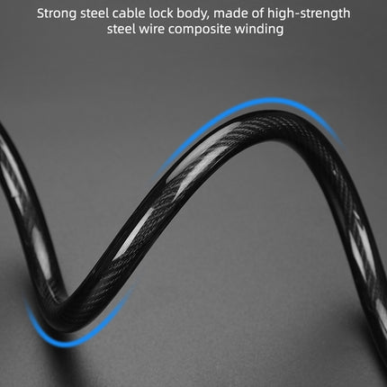 Bicycle Anti-Theft Code Lock Five-Digit Bicycle Lock Portable Bold And Long Steel Cable With Bracket Car Lock