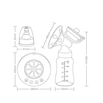 Large Suction Smart Electric Bilateral Breast Pump 12-Speed Silent Breast Pump