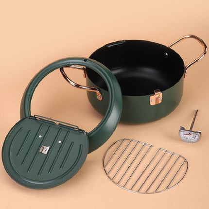 Fryer Pot Household Non-Stick Pan Temperature Control Mini Frying Pot