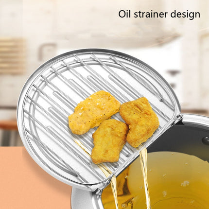 Fryer Pot Household Non-Stick Pan Temperature Control Mini Frying Pot, 20cm - DealBuddy