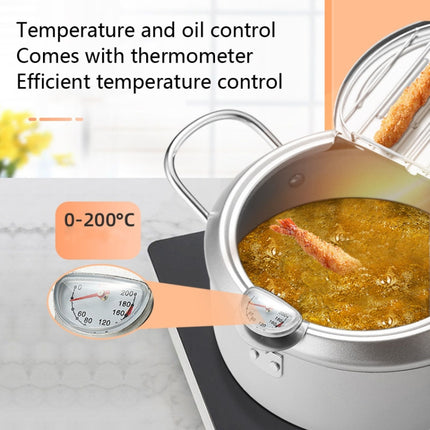 Fryer Pot Household Non-Stick Pan Temperature Control Mini Frying Pot, 20cm - DealBuddy