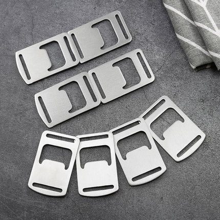 20 PCS Ribbon Bottle Opener Stainless Steel Card Bottle Opener Outdoor Backpack Webbing Buckle Lanyard Bottle Opener