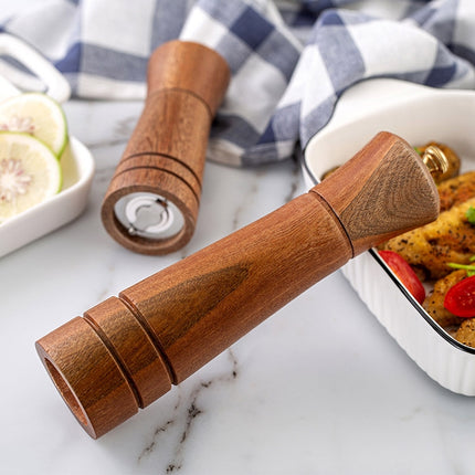 Wood Pepper Grinder Kitchen Household Manual Solid Pepper Powder Black Pepper Mill Grinder Bottle Seasoning Jar, Style 3, 5 inch, Style 3, 8 inch - DealBuddy