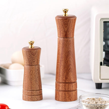 Wood Pepper Grinder Kitchen Household Manual Solid Pepper Powder Black Pepper Mill Grinder Bottle Seasoning Jar, Style 3, 5 inch, Style 3, 8 inch - DealBuddy