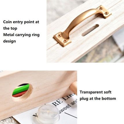 Wooden Piggy Bank Large Capacity Children Savings Box Creative Desktop Accessories