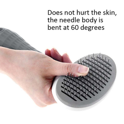 Stainless Steel Needle Automatic Cleaning Pet Hair Removal Dog Brush Pet Comb, Blue Thick Needle, Blue Fine Needle, Pink Thick Needle, Pink Fine Needle, Gray Thick Needle, Gray Fine Needle - DealBuddy