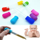 3 PCS 5ML Clear Silicone Small Plastic Feeding Medicine Liquid Graduated Pipette Dropper, Size: 12 x 2cm