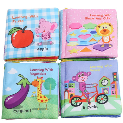 Baby Rattles Toy Soft Animal Cloth Book Newborn Stroller Hanging Toy Early Learning Education Baby Toys, Shape, Vehicle, Fruit, Vegetable - DealBuddy