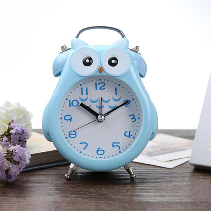 2 PCS Children Creative Cartoon Owl Super Ring Metal Bell Student Alarm Clock
