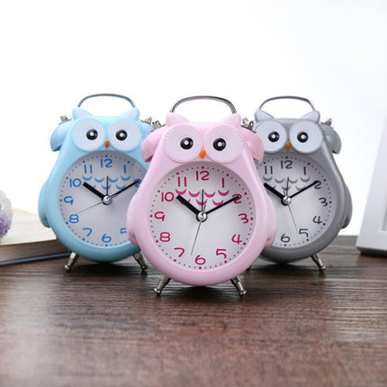 2 PCS Children Creative Cartoon Owl Super Ring Metal Bell Student Alarm Clock