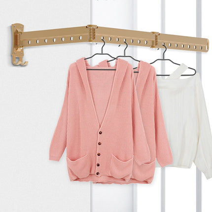 Clothes Rack Folding Telescopic Balcony Drying Rack Indoor Household Wall-Mounted Clothes Rail
