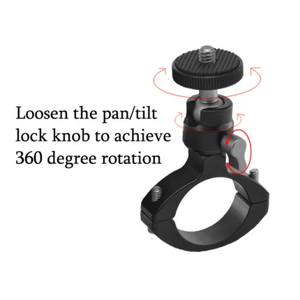 YJ-G2 Cycling Metal Tube Clip 1/4 PTZ Bicyle Bracket Universal Portable Camera Bicycle Clip