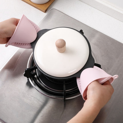 1 Pair Thick Silicone Anti-Scald Gloves Kitchen Heat Insulation Take Plate Tongs Baking Oven Insulation Cover