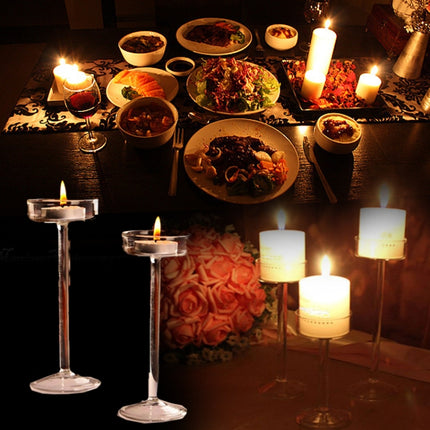 Glass Candlestick Luxury High Candlestick Romantic Dinner Decoration