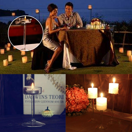 Glass Candlestick Luxury High Candlestick Romantic Dinner Decoration