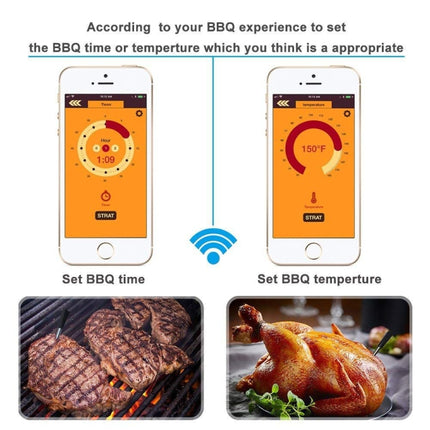 TY530 BBQ Probe Wireless Bluetooth Thermometer Mobile Phone APP Kitchen Food Barbecue Oven Thermometer - DealBuddy